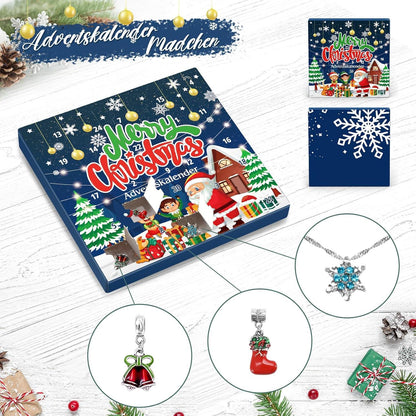 Adventskalender Mädchen Schmuck 24 Bastelset Weihnachten 2024 Kinder