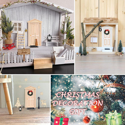 Elfentür Set Weihnachtsdeko Miniatur Garten Dekoration Ornamente