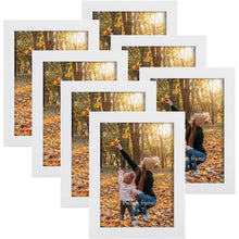 7er Set Bilderrahmen 13x18 cm Weiß, Moderne Fotorahmen