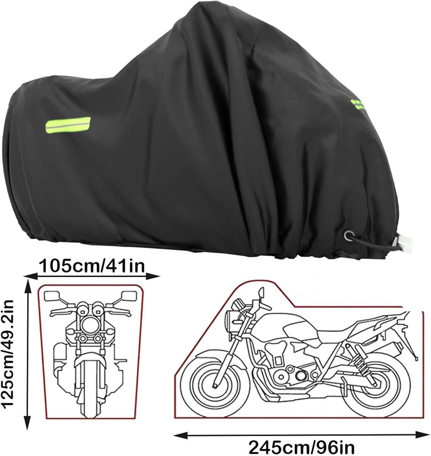 XXXL Motorrad Abdeckplane Wasserdicht 245x105x125cm Harley