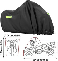 XXXL Motorrad Abdeckplane Wasserdicht 245x105x125cm Harley
