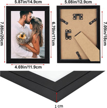 Bilderrahmen Set 13x18 cm Schwarz Fotorahmen Collage 7er