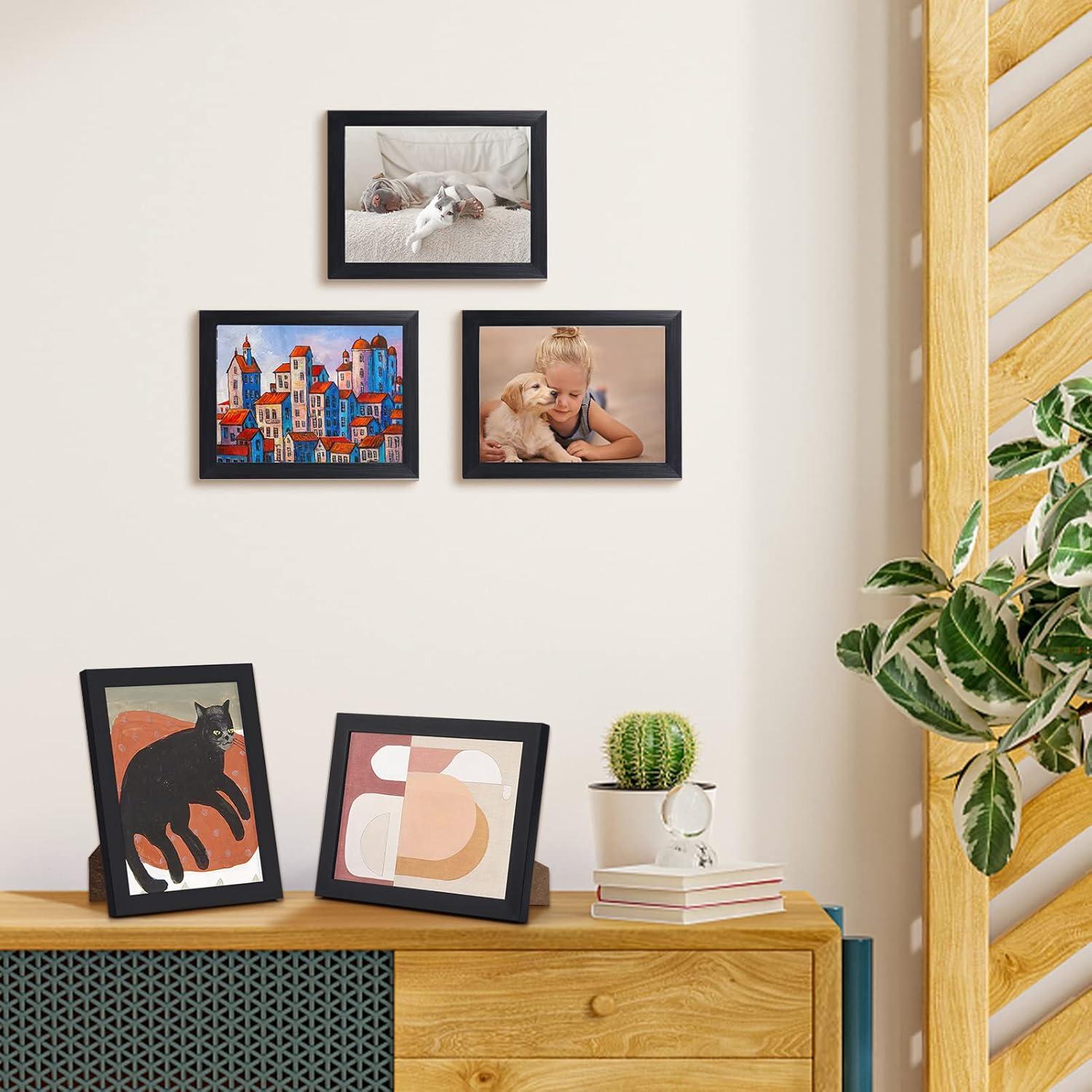 Bilderrahmen Collage 7er Set 13x18 Schwarz Fotos Wand Tisch Galerie