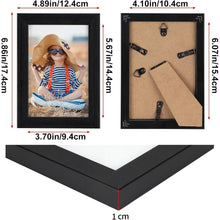 EXYGLO 7er Schwarz Bilderrahmen Collage Set 10x15 cm Galerie