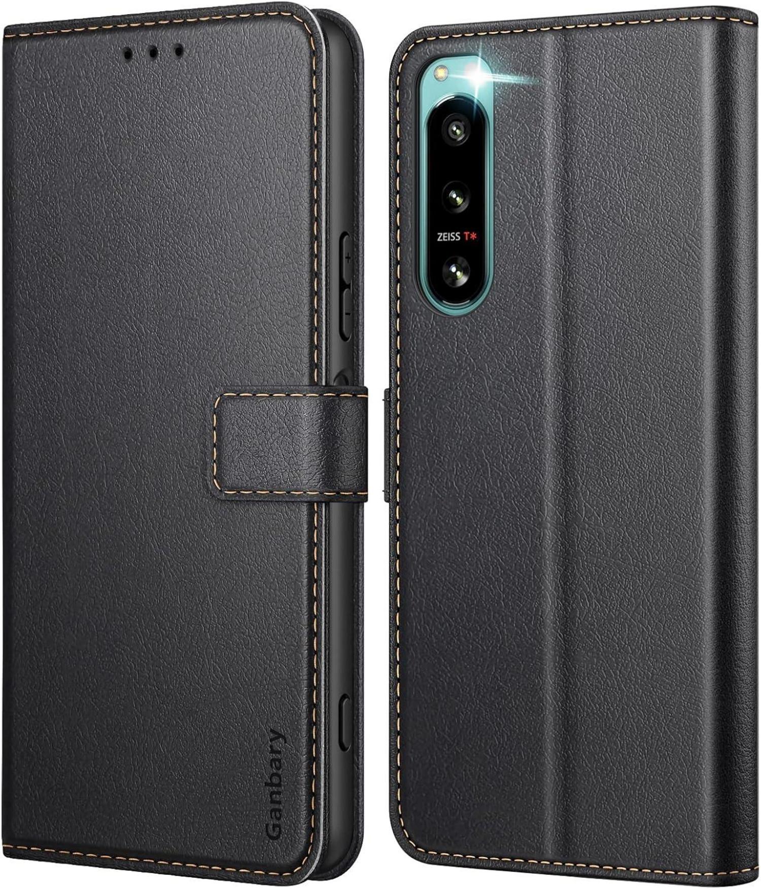 Handyhülle für Sony Xperia 5 IV - Premium Leder - Schwarz