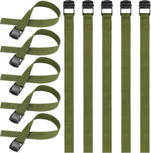 Spanngurte 40cm Verstellbar mit Klemmschloss 10er Pack Grün