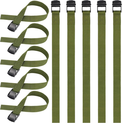 Spanngurte 40cm Verstellbar mit Klemmschloss 10er Pack Grün
