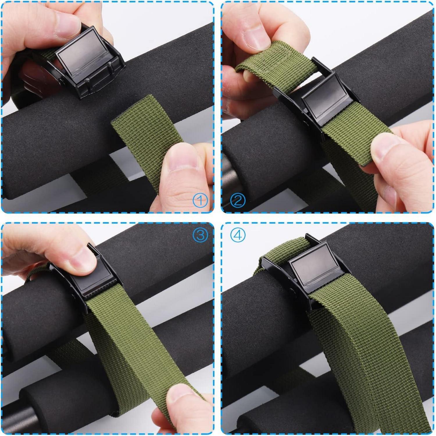 Verstellbare Hejo Spanngurte Kurz 40cm 10er Pack - Rostfreie Befestigungsriemen