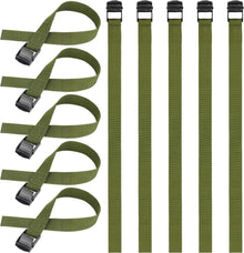 Spanngurt Set 10 Stück 65cm verstellbar Rostfrei Grün