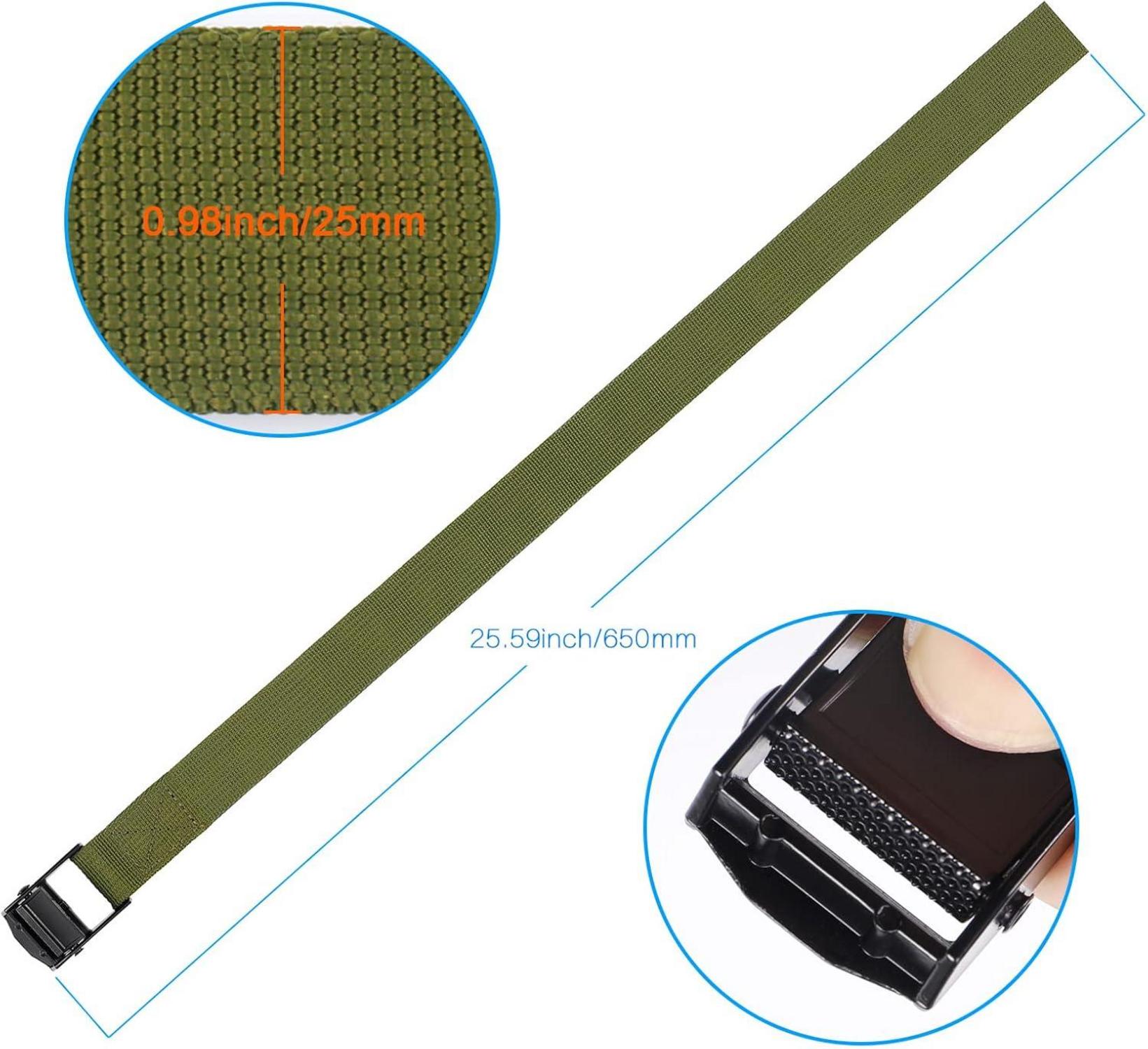 Hejo Spanngurt 10 Stück 65cm verstellbar kurz Rostfrei Grün