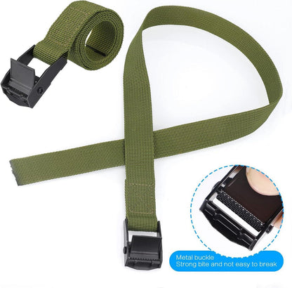 Spanngurt Set 10 Stück 65cm verstellbar Rostfrei Grün