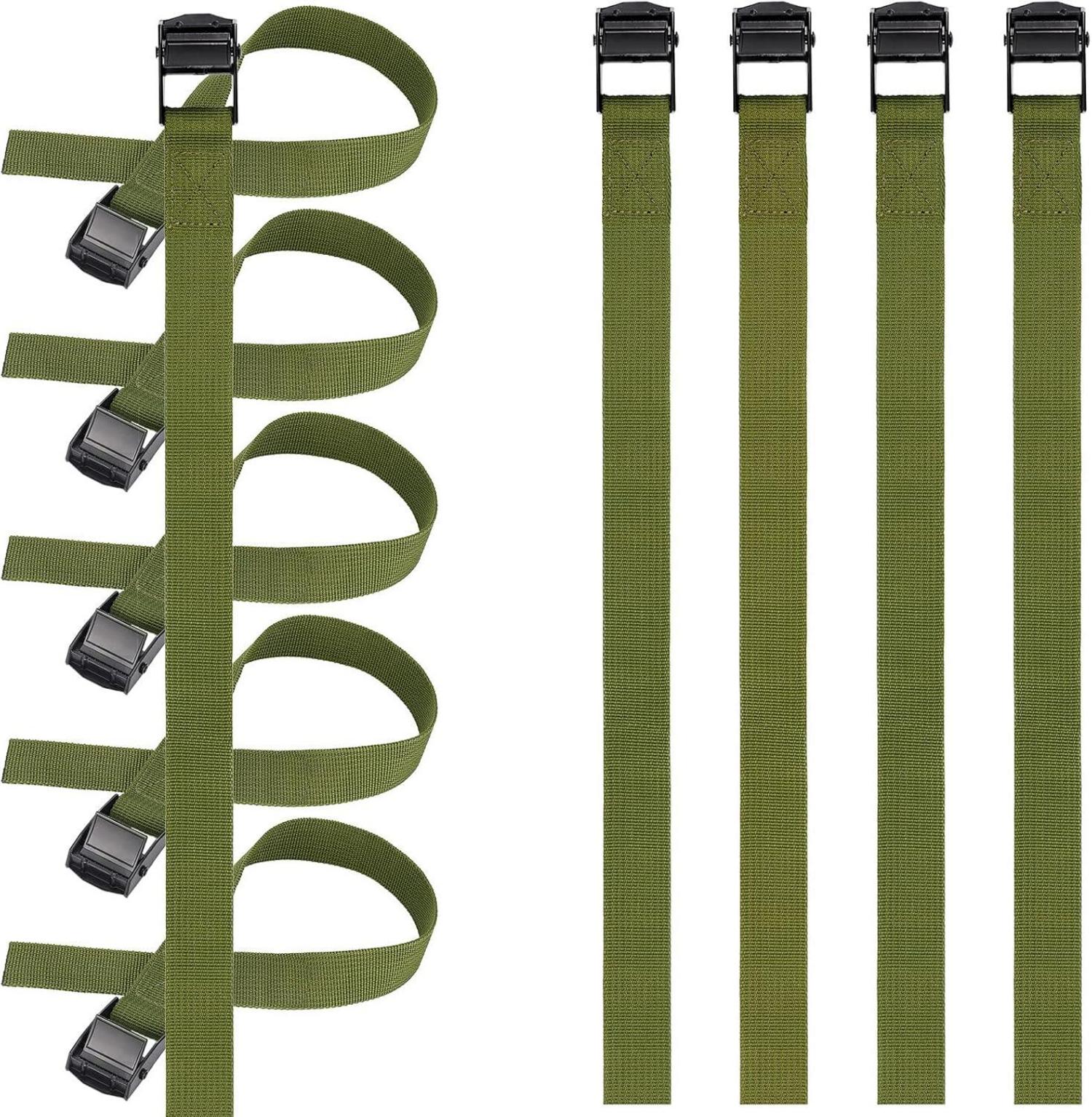 Spanngurte kurz 1m, Zurrgurt klemmschloss, Motorrad Gepäck Camping 6er Pack
