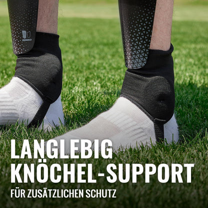 Northdeer Schienbeinschoner Kinder Fußball Schwarz L Groͤße