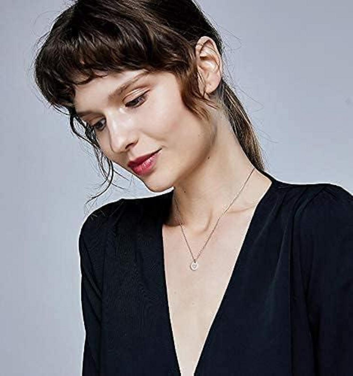 Initialen Anhänger Kette Damen Gold Silber Rosegold Herz