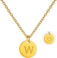 Initialen Buchstaben Kette mit Herzanhänger Gold Silber Rosegold