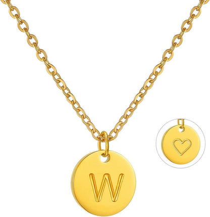 Initialen Buchstaben Kette mit Herzanhänger Gold Silber Rosegold