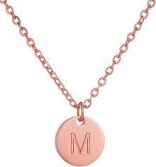 Initiale Buchstaben Halskette Rosegold Herz Anhänger Gold Silber