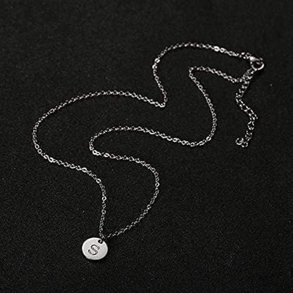 Damen Initialen Kette Buchstaben Anhänger Herz Gold Silber Rosegold