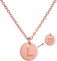 Initialen Kette Buchstaben Anhänger mit Herzen Gold Rosegold Silber