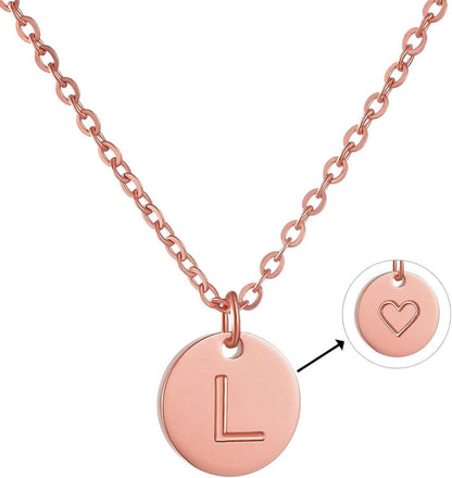 Initialen Kette Buchstaben Anhänger mit Herzen Gold Rosegold Silber