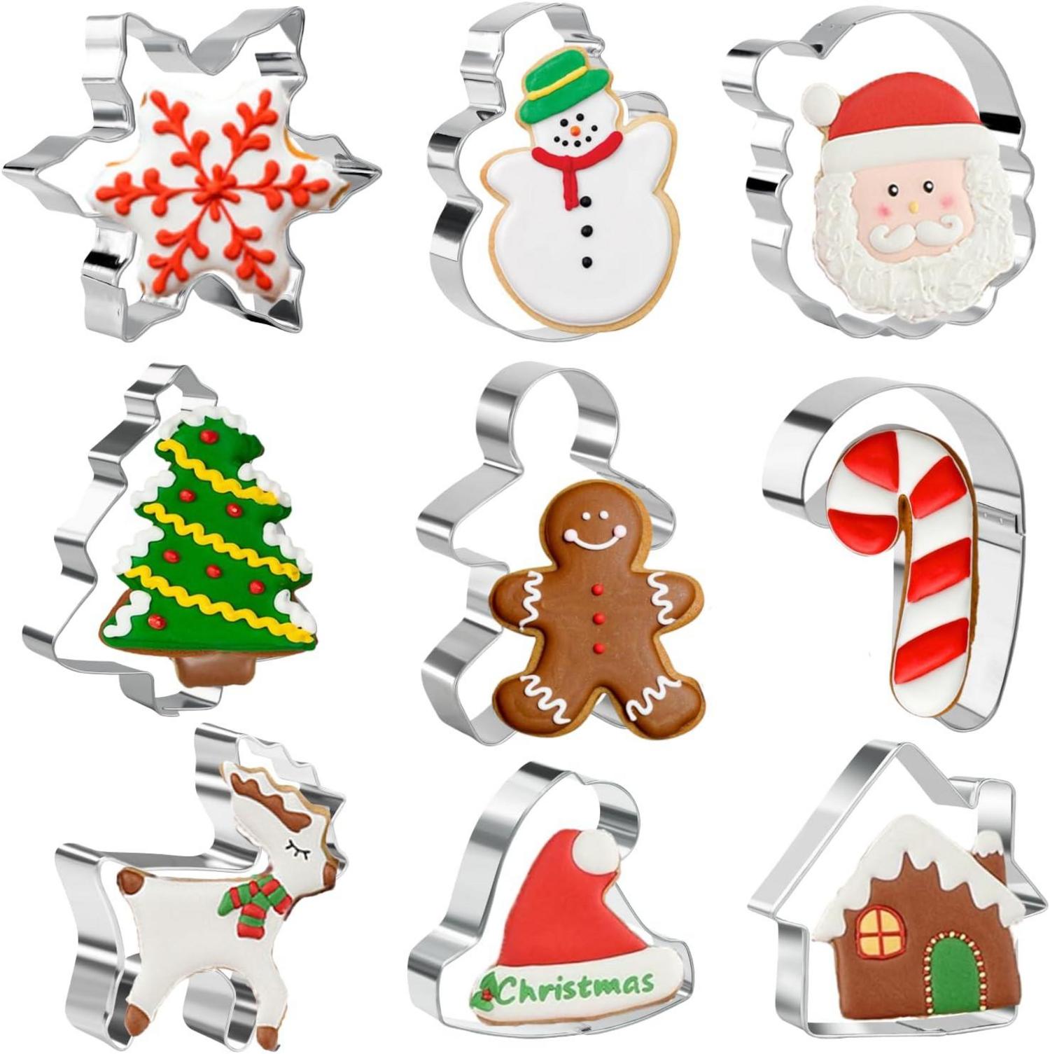 Weihnachts-Ausstechformen-Set 9-teilig Edelstahl Lebkuchenmann