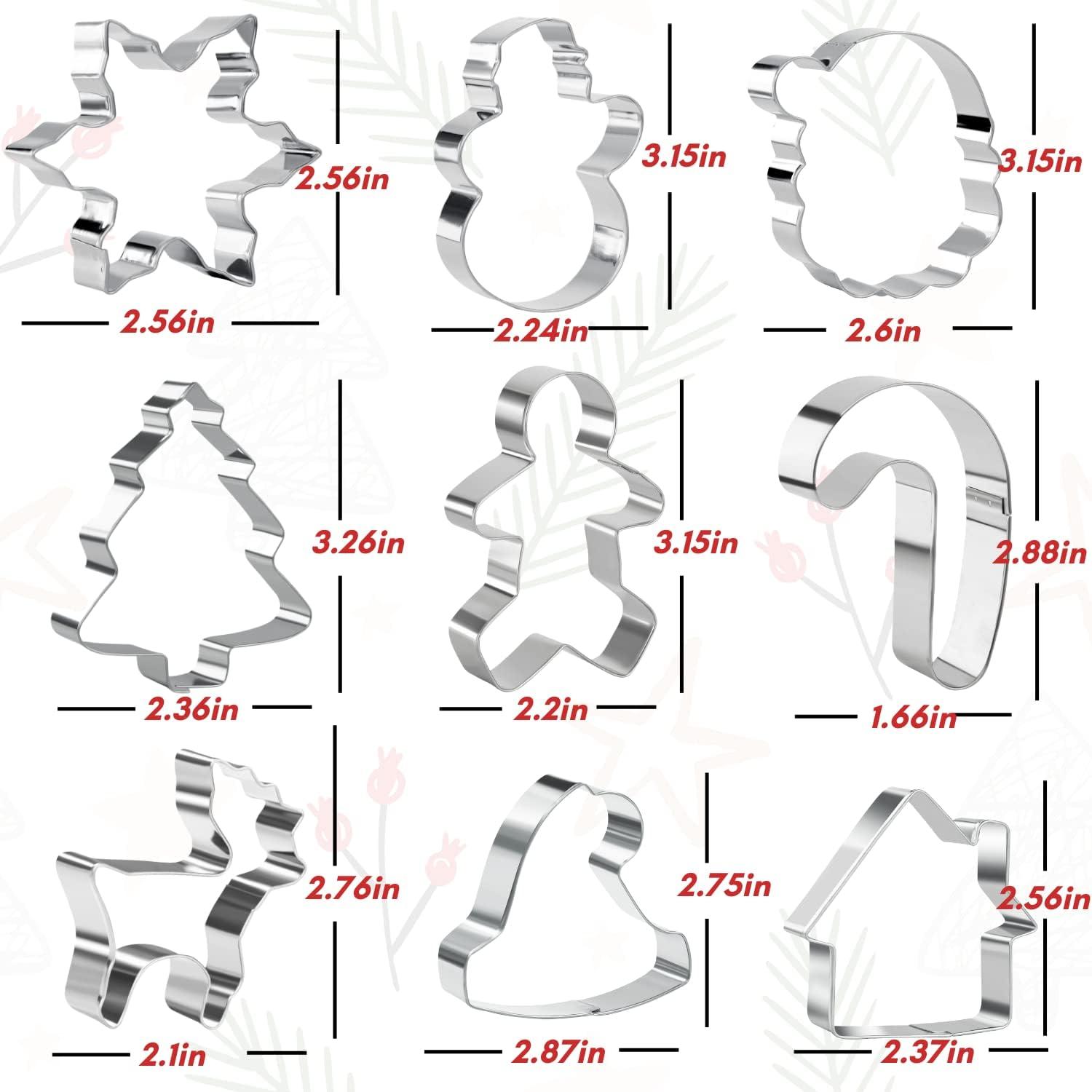 Weihnachts-Ausstechformen-Set 9-teilig Edelstahl Lebkuchenmann
