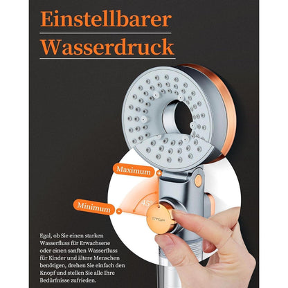 Wassersparender Duschkopf mit 3 Modi & Filter