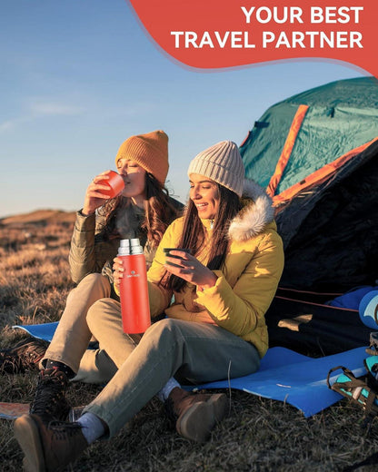 Thermoskanne Edelstahl Isolierflasche 1l 500ml für Kinder Sport