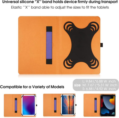 Universal Tablet Hülle 9-10 Zoll Stand Silikonband lila