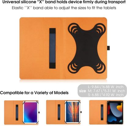 Universal Tablet Hülle 9-10 Zoll mit Silikonband und Ständer - Navy