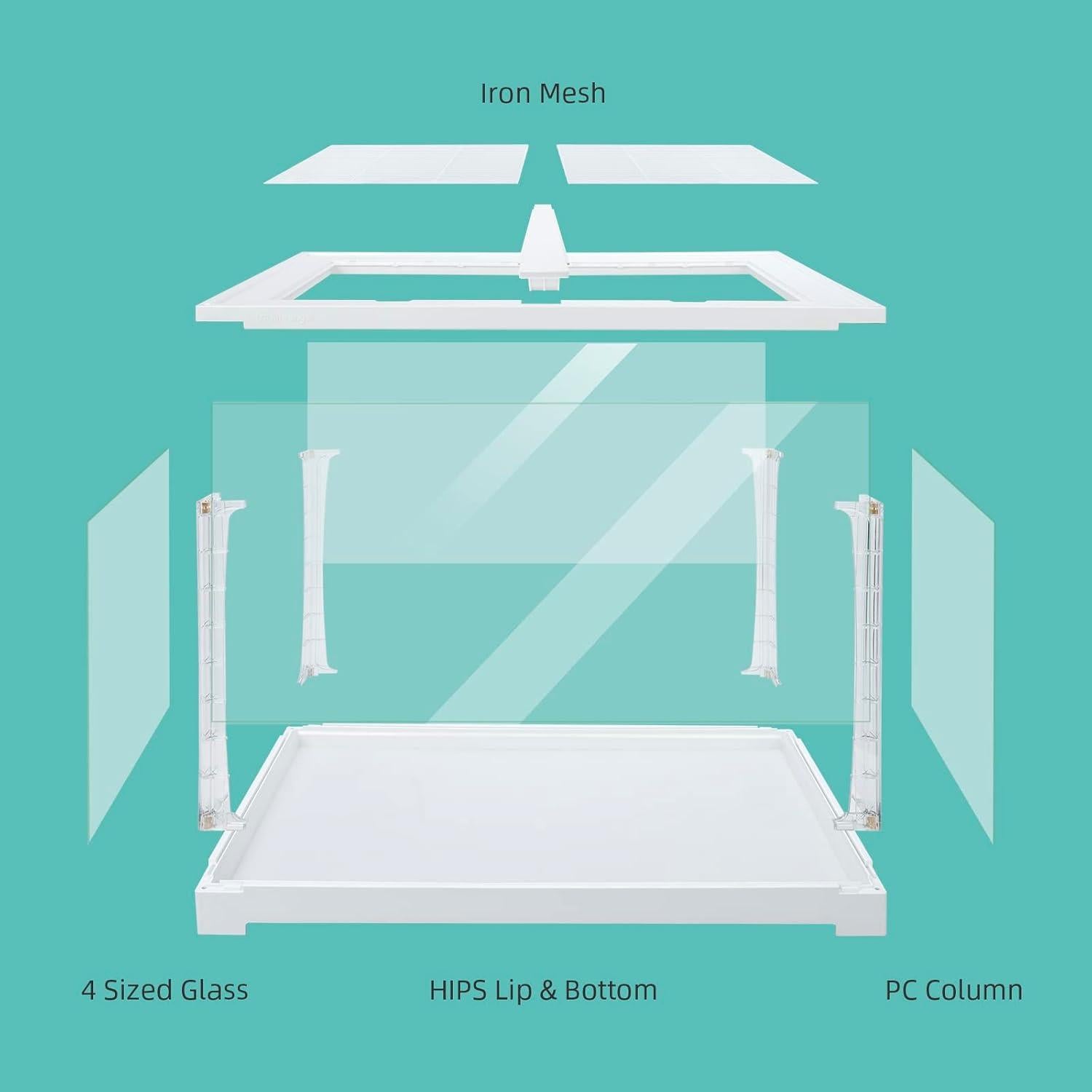 Stapelbarer Glasbehälter für kleine Haustiere - Modernes Design