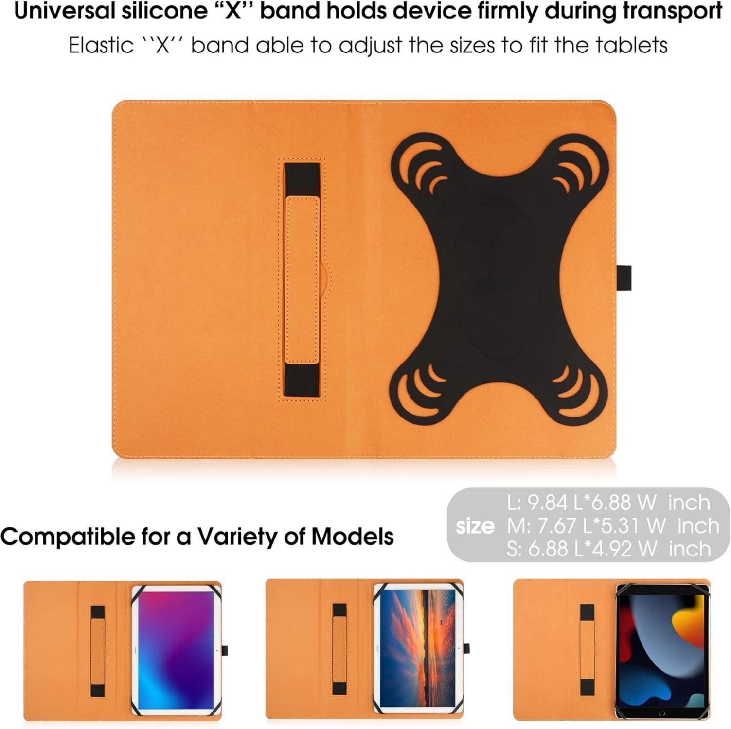 Universal Tablet Hülle für 9-10 Zoll mit Silikonband und