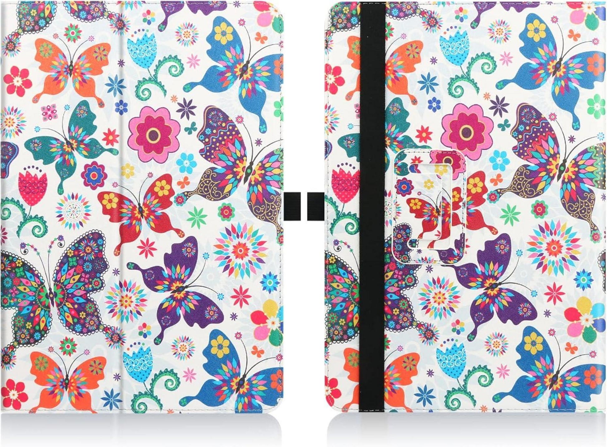 Universal Tablet Hülle 9-10 Zoll Folio Schutzhülle mit Silikonband