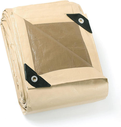Abdeckplane Wasserdicht Schutzplane 4x8m Beige/Khaki GUARD SHIELD