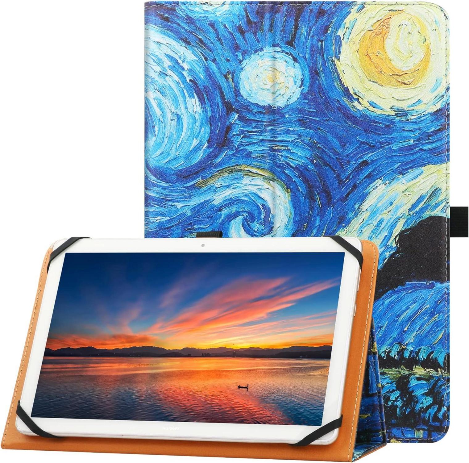 Universal Tablet Hülle 9-10 Zoll mit Silikonband & Ständer