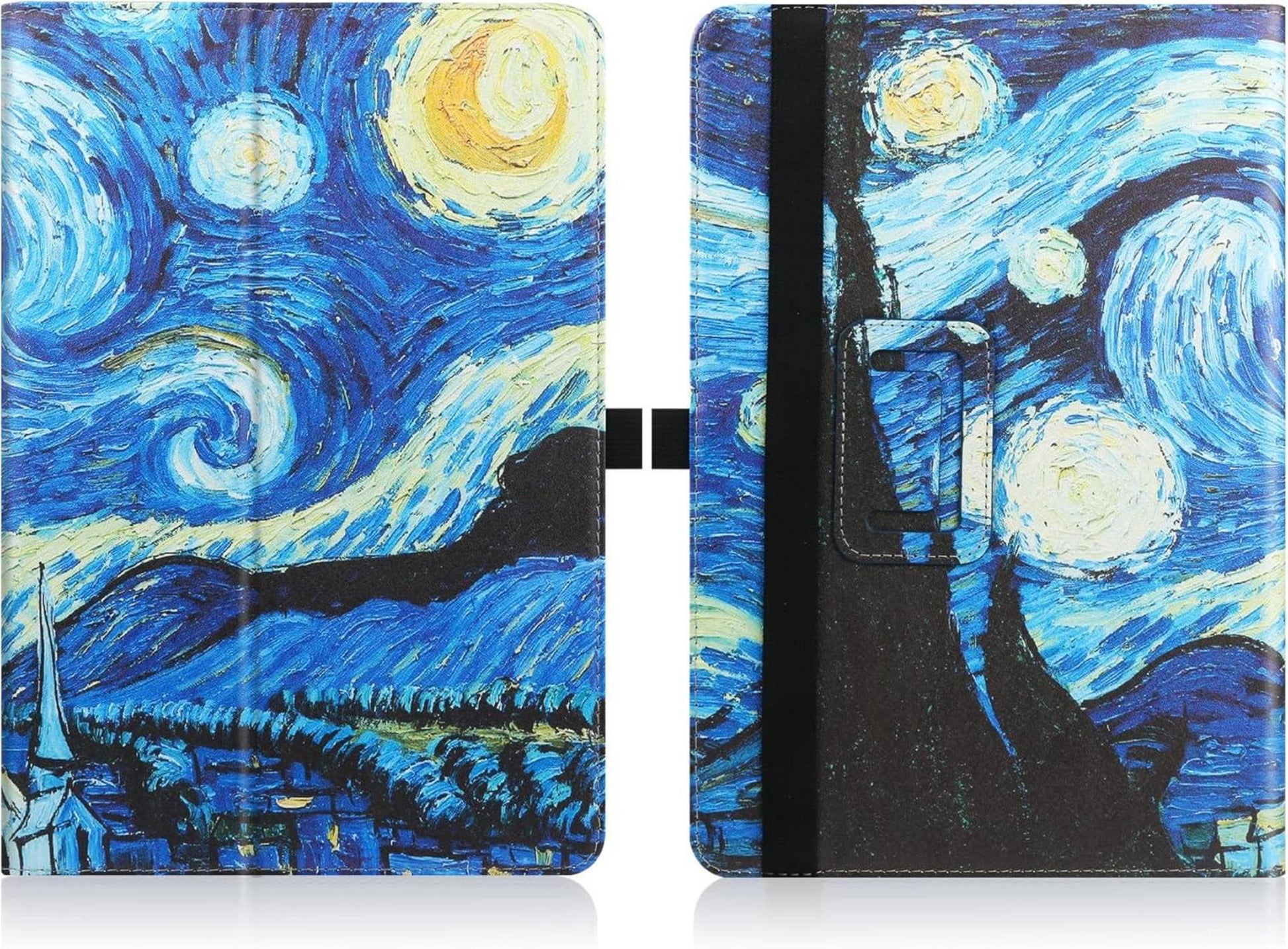 Universal Hülle 9 Zoll 10 Zoll Tablet Ständer Folio Schutzhülle Tablet 9 Zoll 10,1 Zoll Touchscreen verstellbares Silikonband Ständer Starry Sky