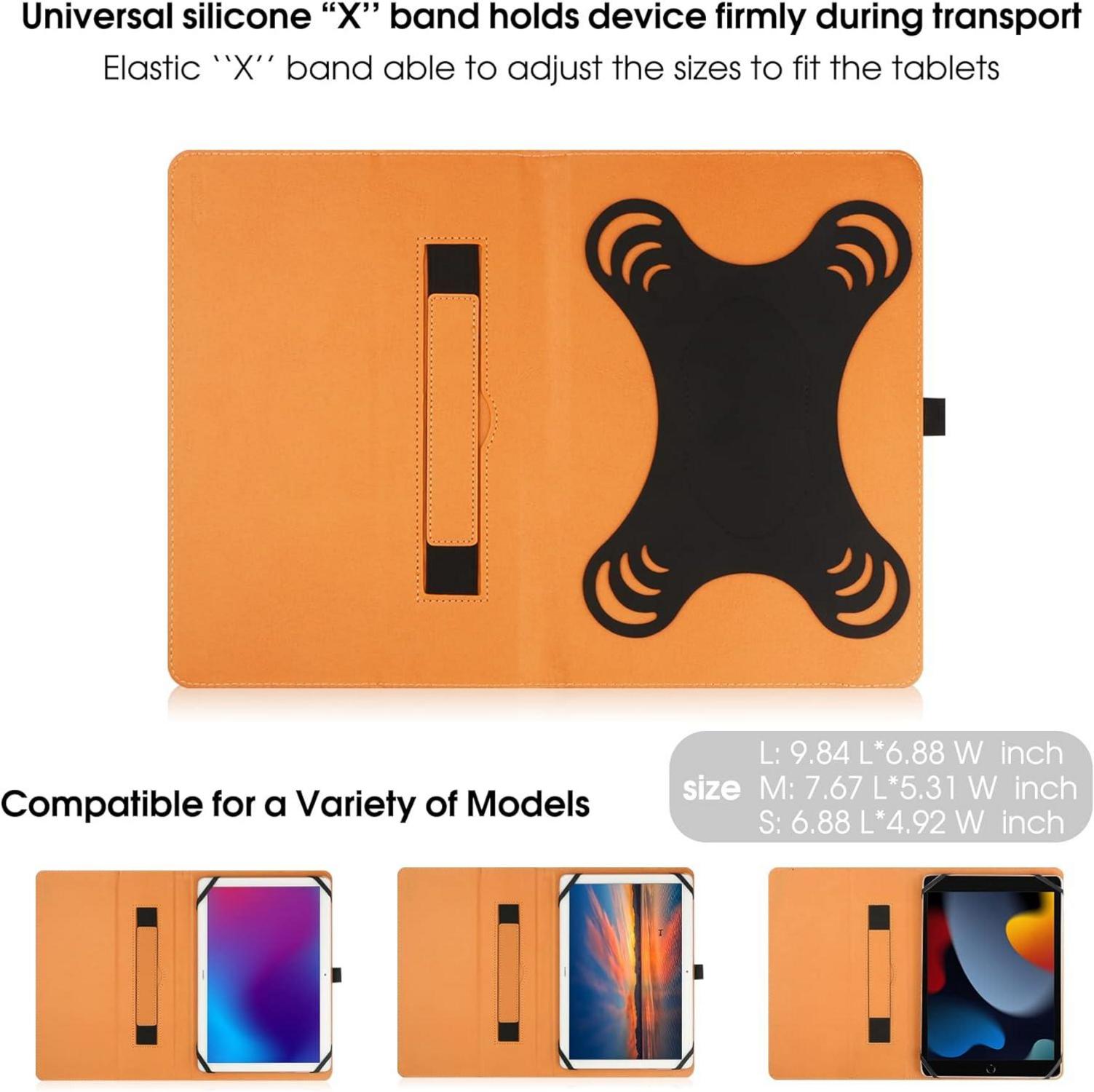 Universal Tablet Hülle 9-10 Zoll Schutzhülle mit Silikonband-Starry
