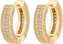 VEXXS Hypoallergenic Zirkonia Ohrringe 14K Gold Vergoldet 5A CZ Steine