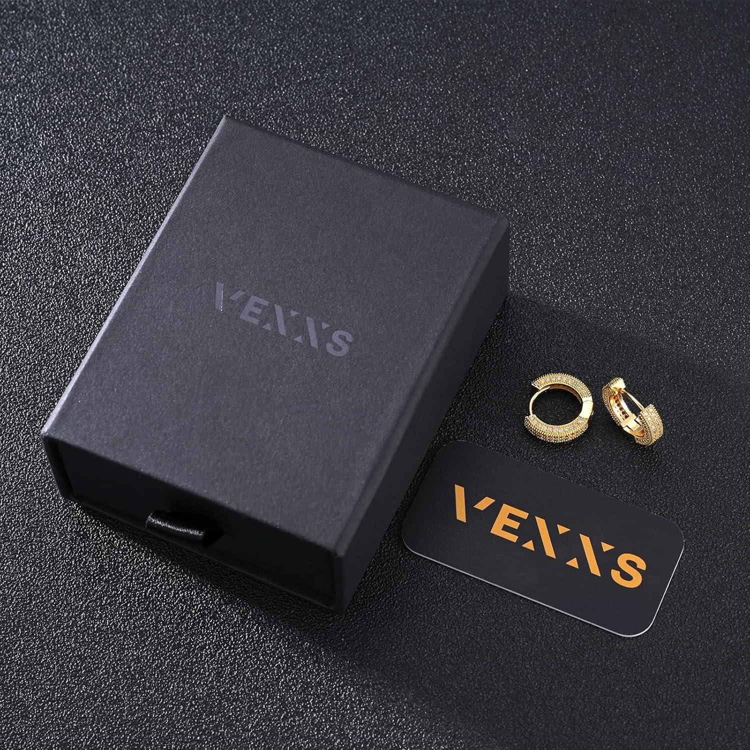 Ohrringe Damen Mädchen 14K Gold Vergoldet 5A Zirkonia Iced Out
