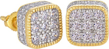 925 Silber Ohrstecker Gold Vergoldet 5A Zirkonia Iced Out Ohrringe