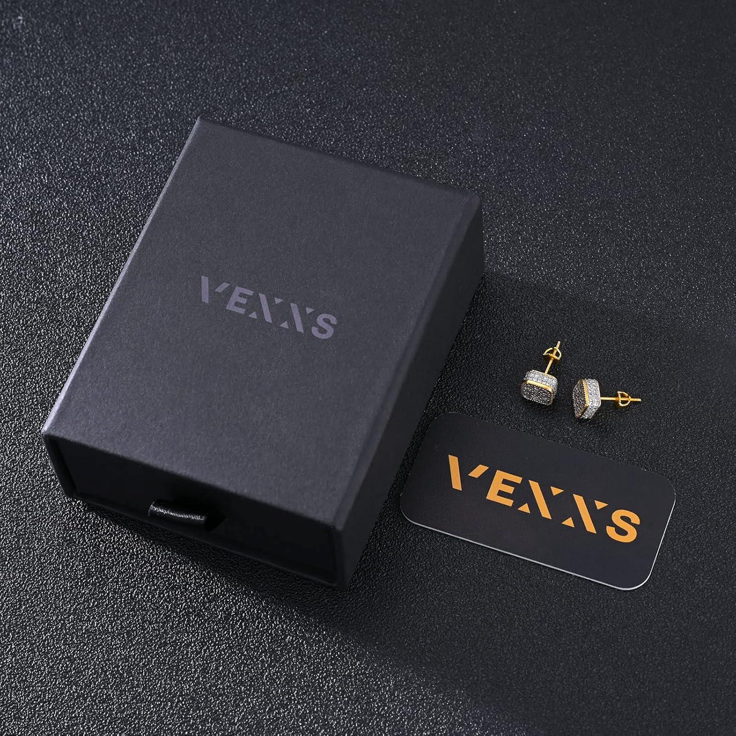 925 Silber Ohrstecker mit 5A Zirkonia Gold beschichtet