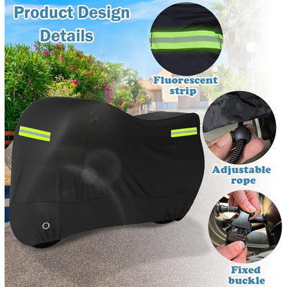 Motorrad Abdeckplane wasserdicht & winterfest 245x105x125cm