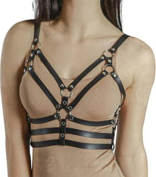 Punk Harness Leder Body Brust Bondage Fetisch Dessous BDSM Spielzeug