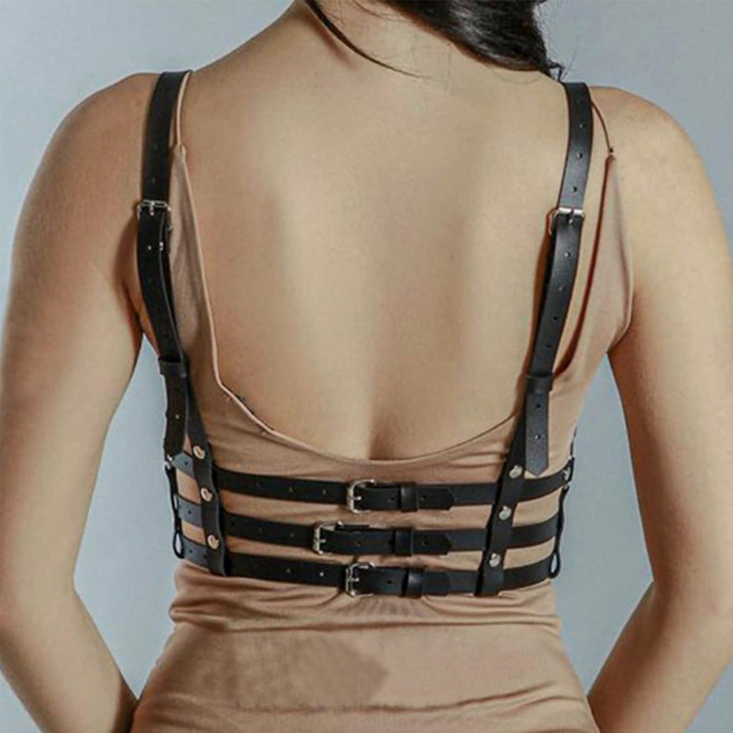 Punk Harness Leder Body Brust Bondage Fetisch Dessous BDSM Spielzeug