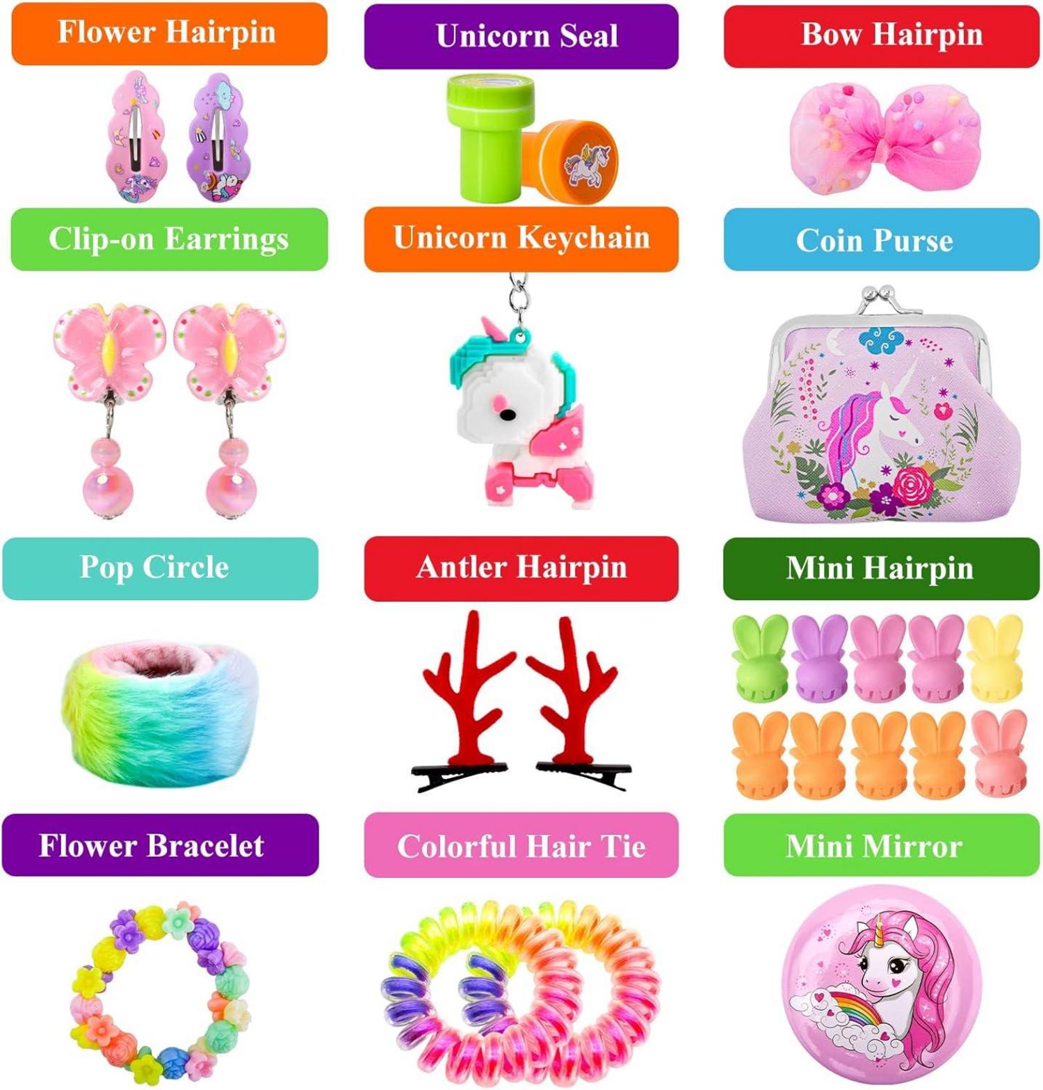 Adventskalender 2024 Mädchen Haarschmuck Set 24 Tage Countdown