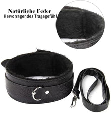 BDSM Choker Halsband Frauen Leder Halsbänder Set Peitsche