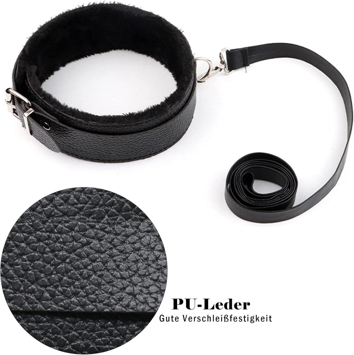 BDSM Halsband mit Peitsche Soft Bondage Set für Paare