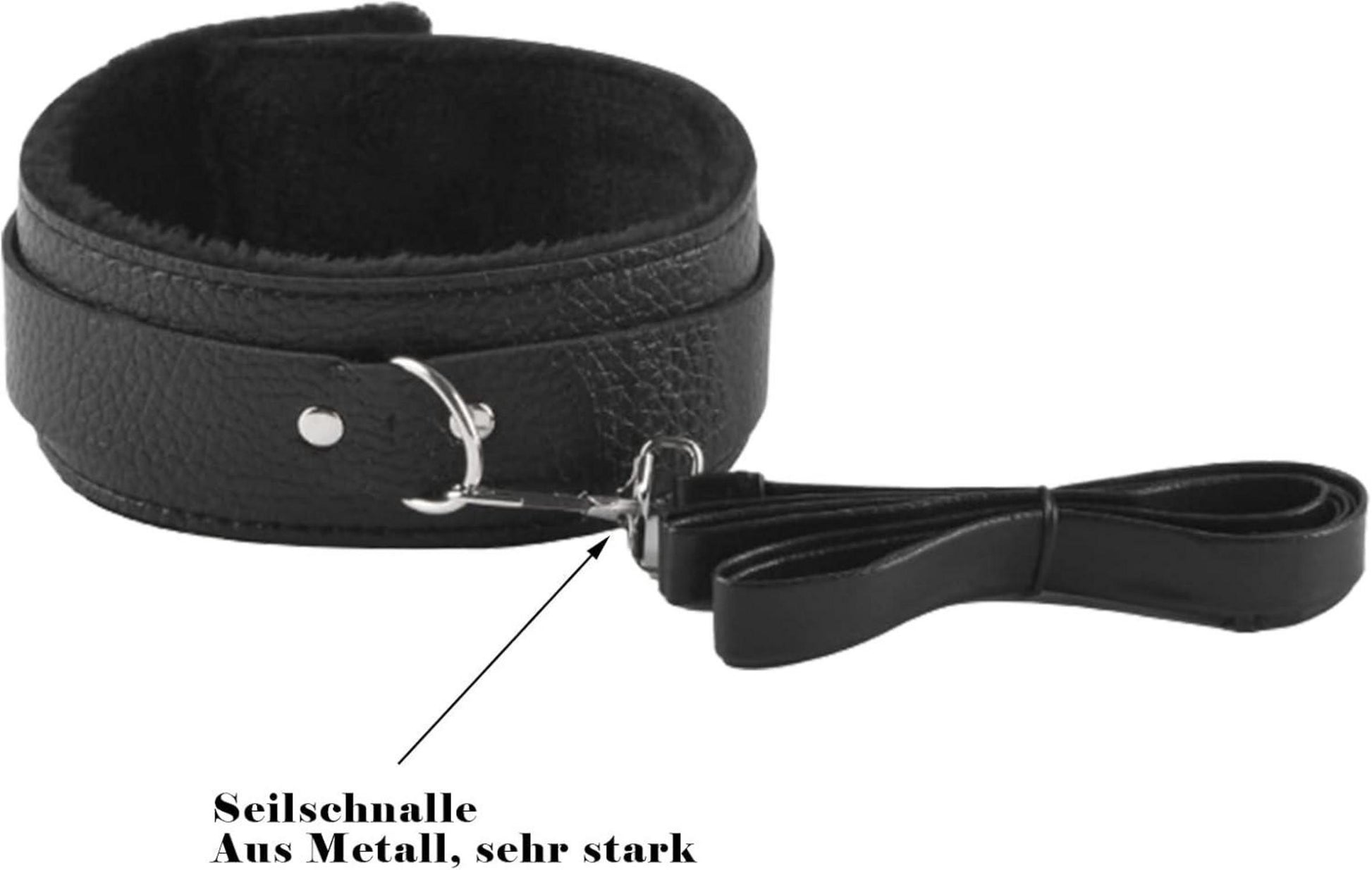 BDSMYOU SM Choker Halsband Set - BDSM Fesseln Peitsche weich Plüsch für Paare