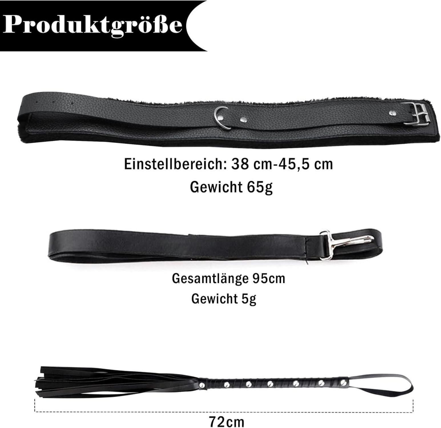 BDSM Halsband Peitsche Set Sexspielzeug Paare Bondage Fetisch