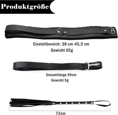 BDSM Halsband Peitsche Set Sexspielzeug Paare Bondage Fetisch